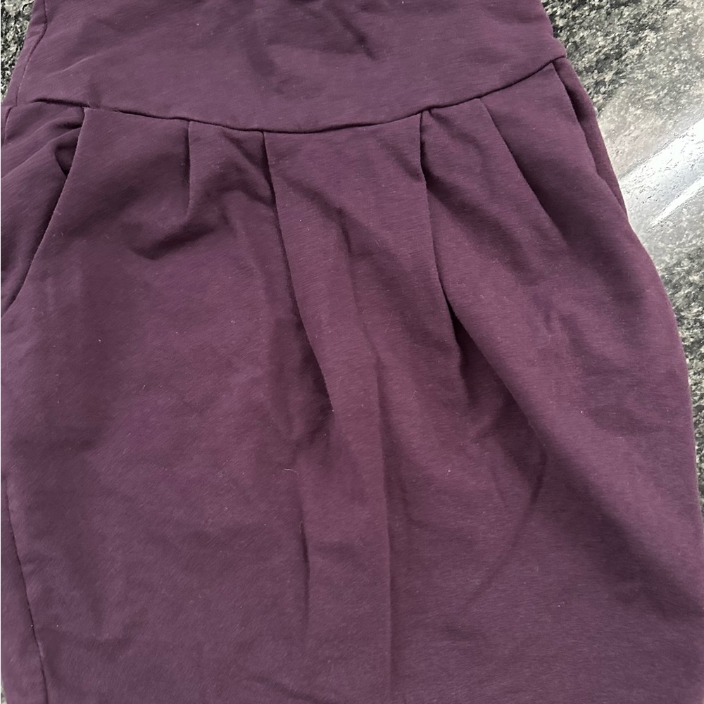 Urban Behavior Plum Pencil Skirt with Pleats